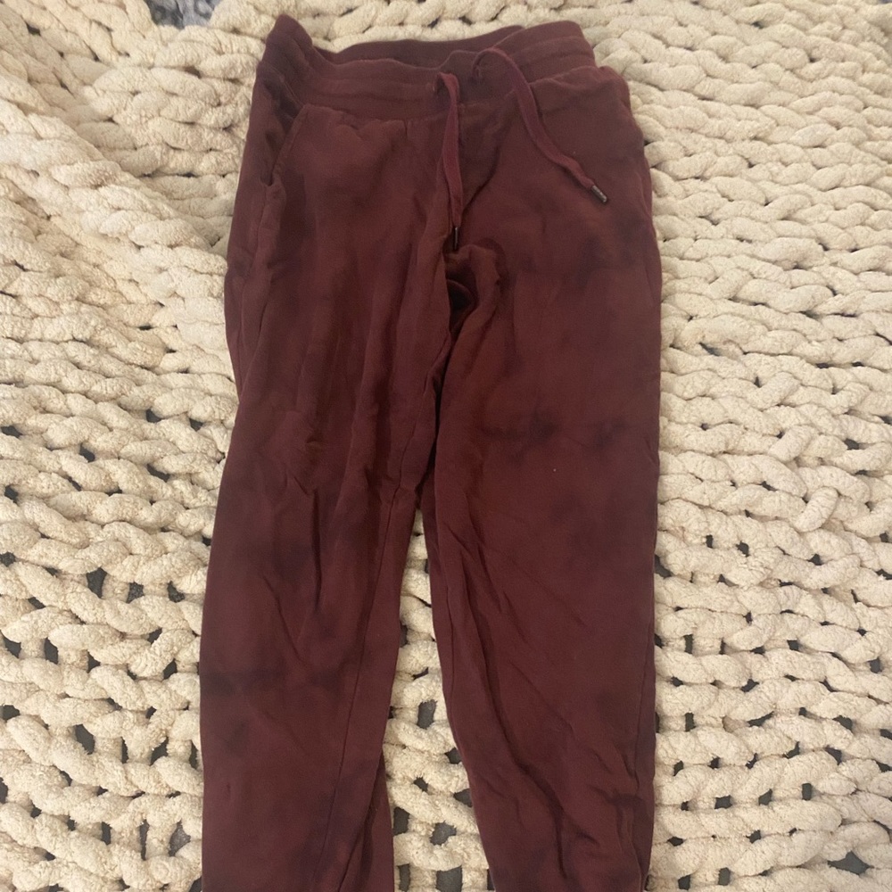 womens maroon sweat joggers